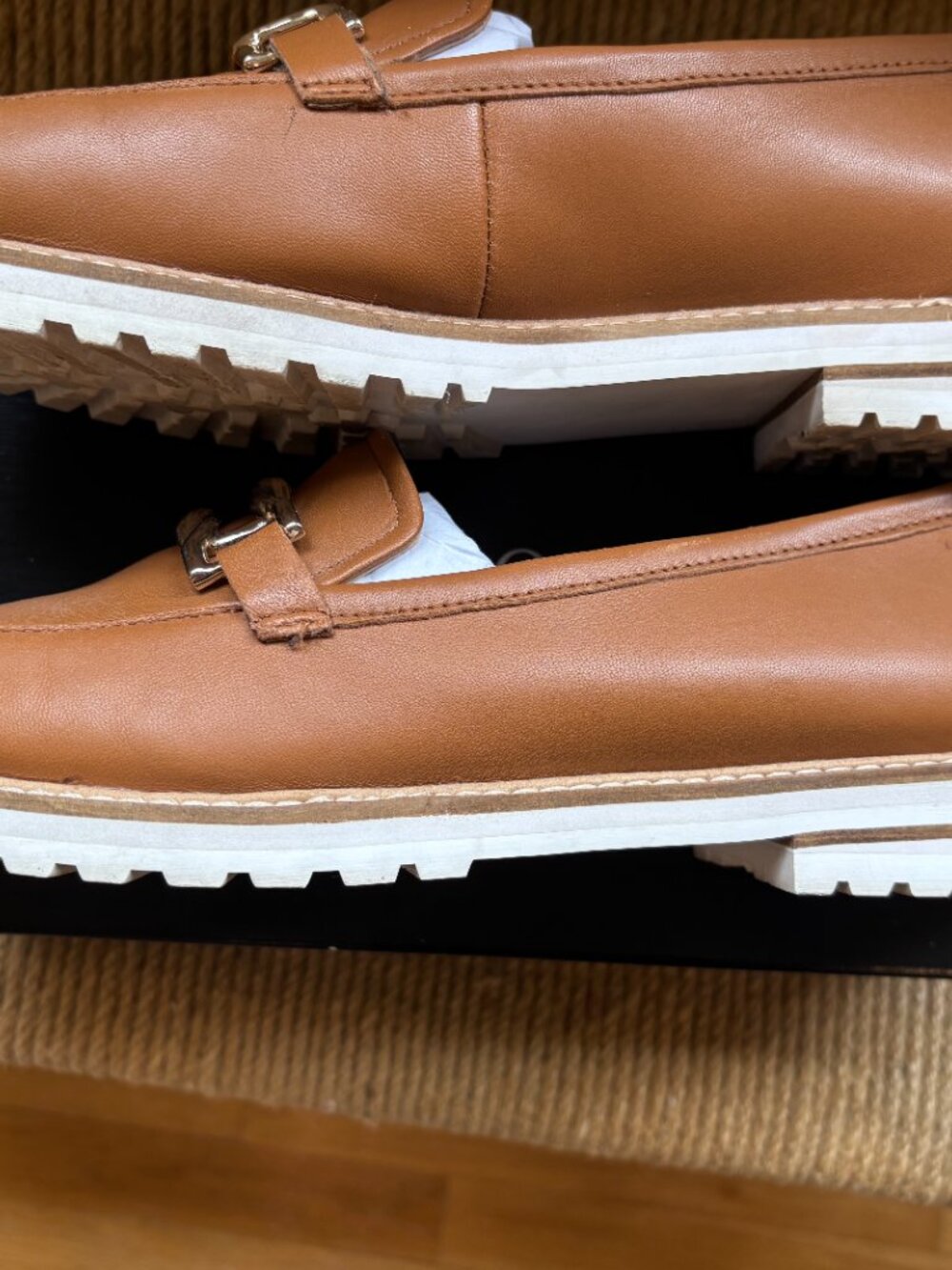 Talbots Havana Tan Laura Link Leather Loafers – Size 10M - Picture 3 of 14